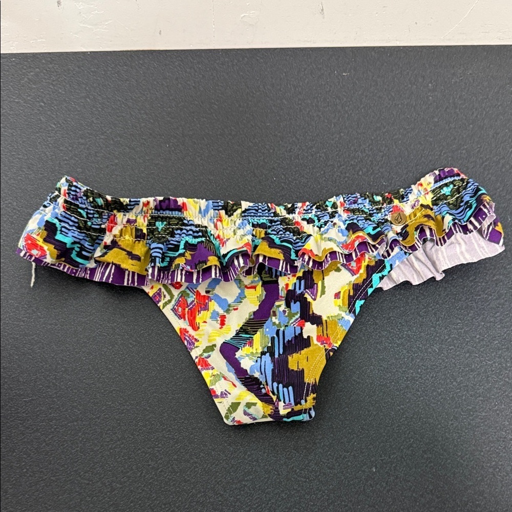 Colorful Ruffled Bikini Bottom - Picture 2 of 2